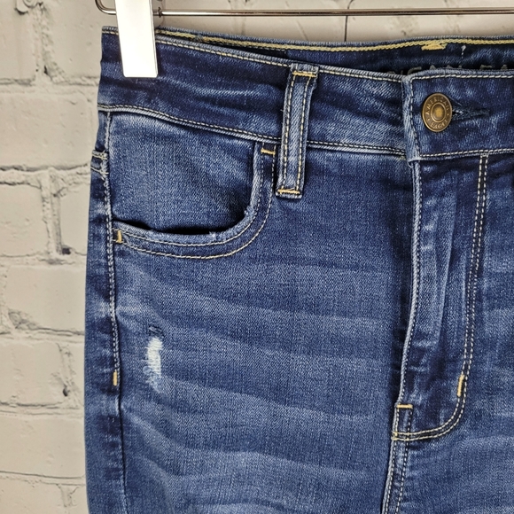 AMERICAN EAGLE | Super Hi-Rise Jegging skinny stretch distressed long jeans - Picture 3 of 10